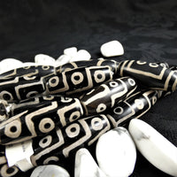 Etched Black Agate Bead Strands(large marquise)