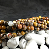 Yellow Moss Agate Bead Strands(6mm round)