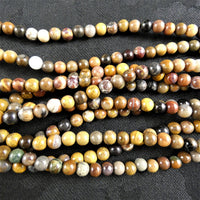 Yellow Moss Agate Bead Strands(6mm round)