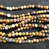 Yellow Moss Agate Bead Strands(6mm round)