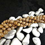 Brown Marble Bead Strands(6-8mm round)