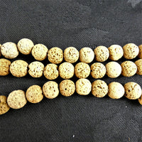 Brown Lava Bead Strands(8mm round)