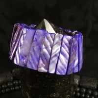Purple Mother of Pearl Stretch Bracelets (Dyed) (Various)