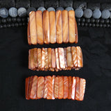 Peach Mother of Pearl Stretch Bracelets (Dyed) (Various)