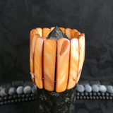 Peach Mother of Pearl Stretch Bracelets (Dyed) (Various)