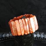 Peach Mother of Pearl Stretch Bracelets (Dyed) (Various)