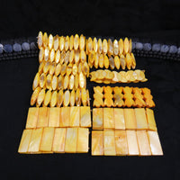 Yellow Mother of Pearl Stretch Bracelets (Dyed) (Various)