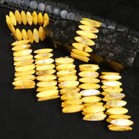 Yellow Mother of Pearl Stretch Bracelets (Dyed) (Various)
