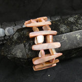 Light Pink Mother of Pearl Stretch Bracelets (Dyed) (Various)