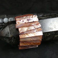 Dusty Rose Mother of Pearl Stretch Bracelets (Dyed) (Various)