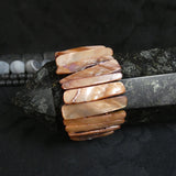 Dusty Rose Mother of Pearl Stretch Bracelets (Dyed) (Various)