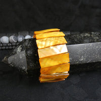 Golden Yellow Mother of Pearl Stretch Bracelets (Dyed) (Various)