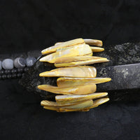 Light Yellow Mother of Pearl Stretch Bracelets (Dyed) (Various)