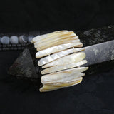 Light Yellow Mother of Pearl Stretch Bracelets (Dyed) (Various)