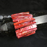 Red Mother of Pearl Stretch Bracelets (dyed) (Various)