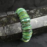 Green Mother of Pearl Stretch Bracelets (dyed) (Various)