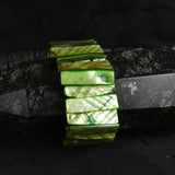 Green Mother of Pearl Stretch Bracelets (dyed) (Various)