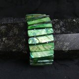 Green Mother of Pearl Stretch Bracelets (dyed) (Various)
