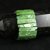 Green Mother of Pearl Stretch Bracelets (dyed) (Various)