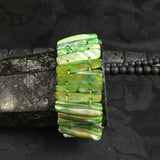 Green Mother of Pearl Stretch Bracelets (dyed) (Various)