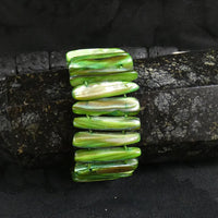 Green Mother of Pearl Stretch Bracelets (dyed) (Various)