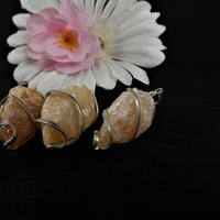 Wire Wrapped Calcite Stone Pendants