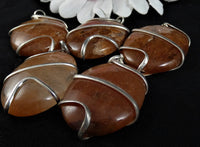 Oval Stone Pendants(various)