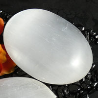 Large Selenite Palm Stone