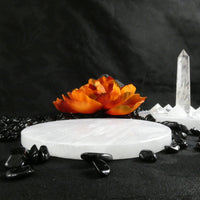 Large Selenite Clearing Plate