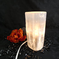 Selenite Cylinder Lamp (20 cm)