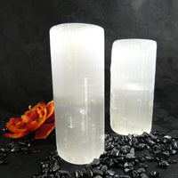 Selenite Cylinder Lamp (20 cm)