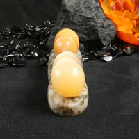 USSR Selenite Carving: Two Hedgehogs (Various)