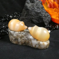 USSR Selenite Carving: Two Hedgehogs (Various)