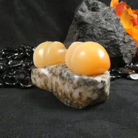 USSR Selenite Carving: Two Hedgehogs (Various)