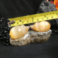 USSR Selenite Carving: Two Hedgehogs (Various)
