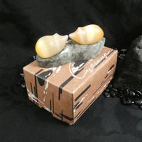 USSR Selenite Carving: Two Hedgehogs (Various)