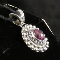 Star Ruby Sterling Silver Pendant