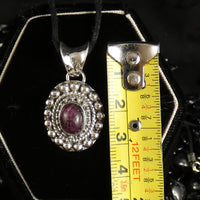 Star Ruby Sterling Silver Pendant