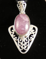 Ruby Sterling Silver Pendant