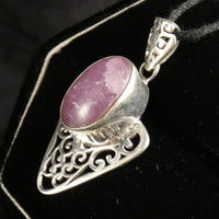 Ruby Sterling Silver Pendant