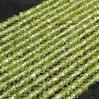 Peridot Faceted Rondelle Beads (3mm)