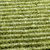 Peridot Faceted Rondelle Beads (3mm)