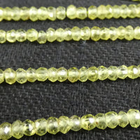 Peridot Faceted Rondelle Beads (3mm)