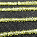 Peridot Faceted Rondelle Beads (3mm)