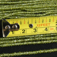 Peridot Faceted Rondelle Beads (3mm)