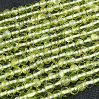 Peridot Polished Round Beads (4mm)
