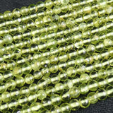 Peridot Polished Round Beads (4mm)