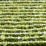 Peridot Polished Round Beads (4mm)