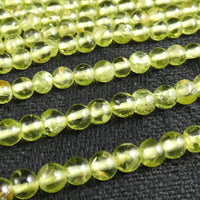 Peridot Polished Round Beads (4mm)