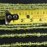 Peridot Polished Round Beads (4mm)